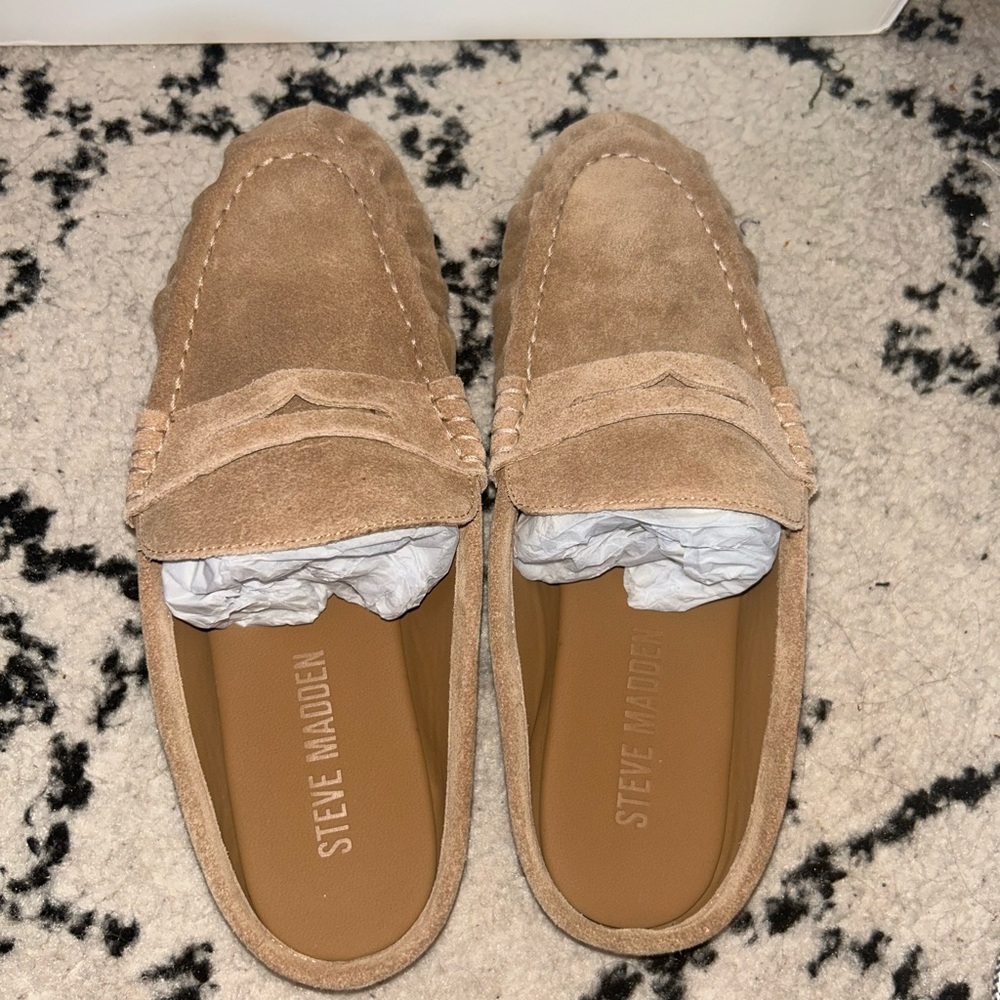 Steve Madden Tan Suede Mules for Women